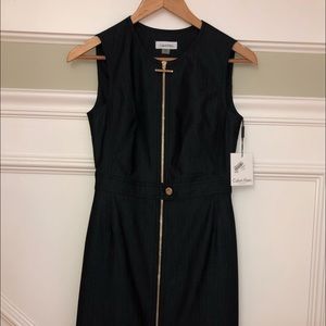 Calvin Klein Denim Sleeveless Zip up dress NWT sz2